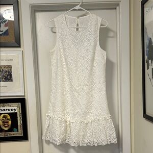 Trina Turk White Lace Mini Dress